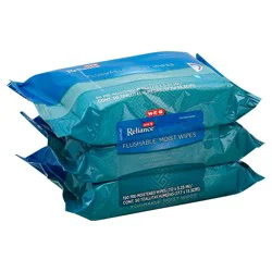 H-E-B 3-Pack Reliance Flushable Moist Wipes
