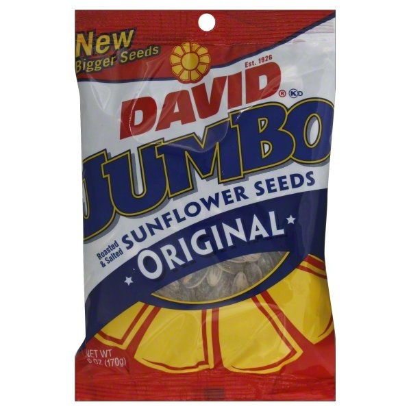 slide 1 of 1, DAVID Jumbo Original Sunflower Seeds, 6 oz