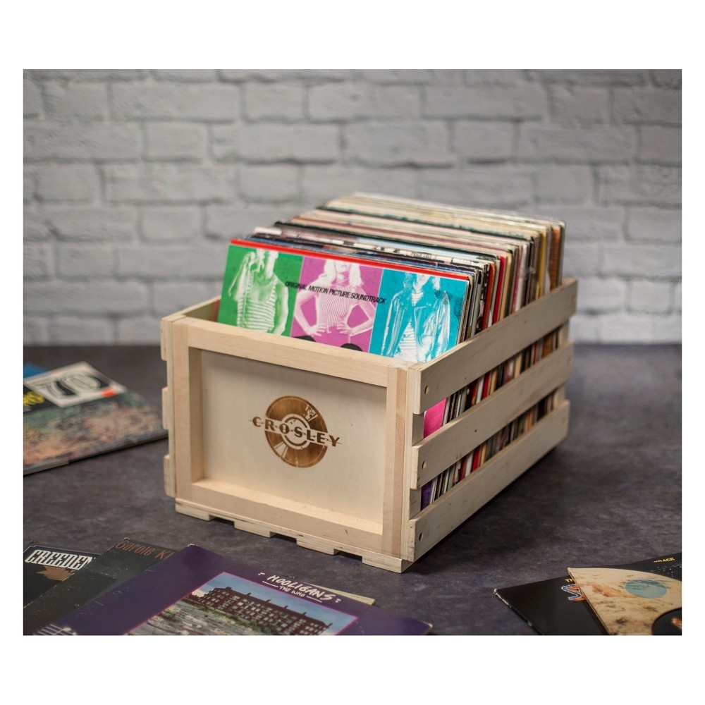 slide 2 of 4, Crosley Record Storage Crate Wooden, 1 ct