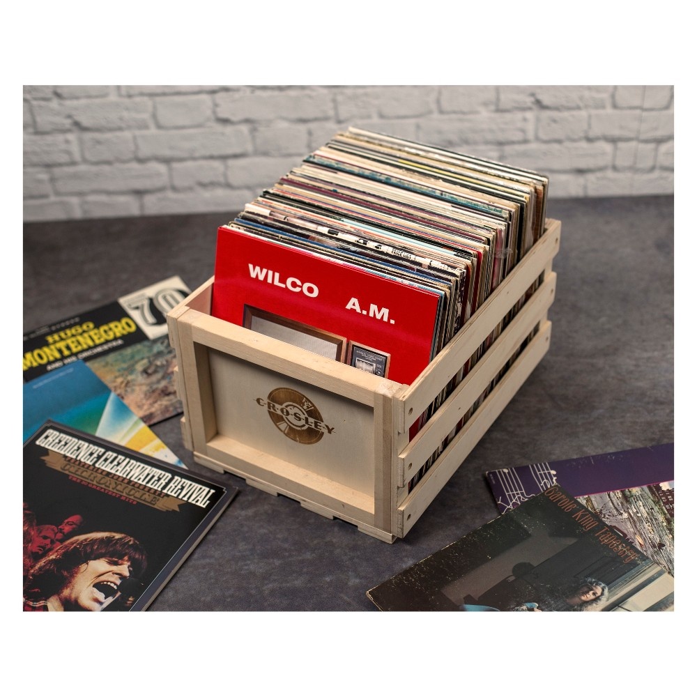 slide 4 of 4, Crosley Record Storage Crate Wooden, 1 ct