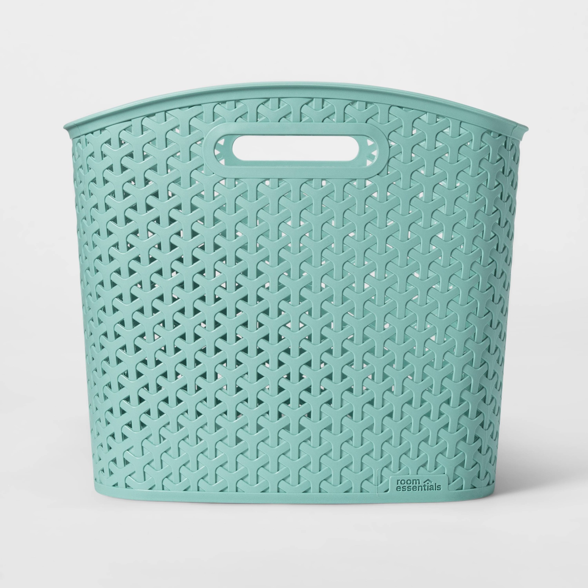 slide 1 of 3, Y-Weave XL Curved Decorative Storage Basket Jade Dust - Room Essentials, 1 ct