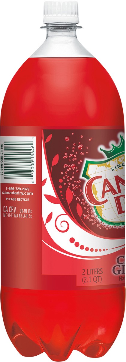 slide 5 of 6, Canada Dry Cranberry Ginger Ale Bottle, 2 liter