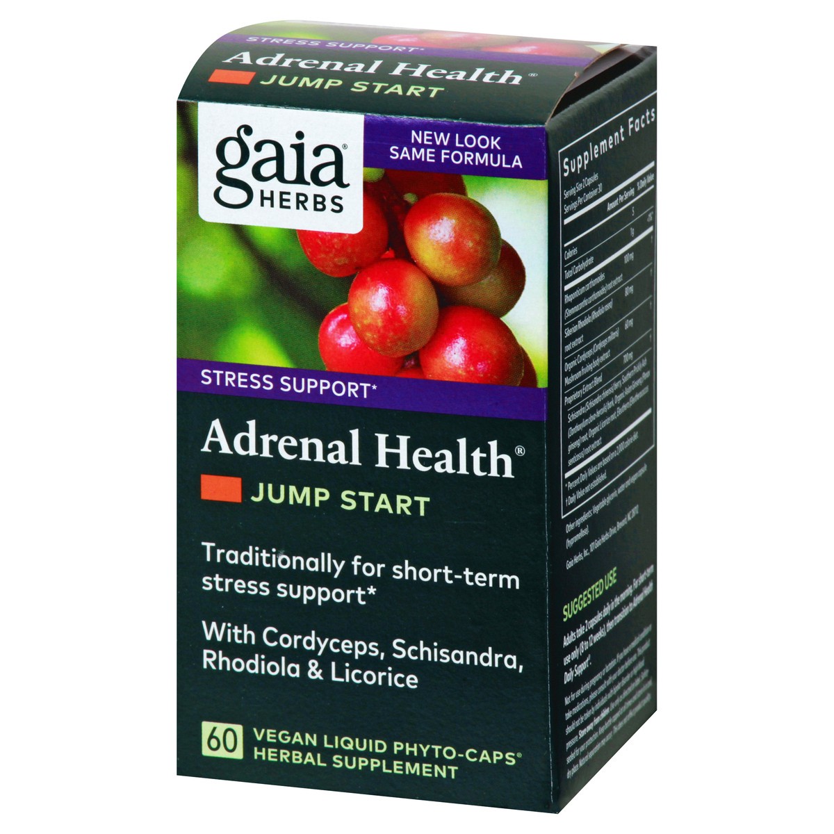 slide 9 of 13, Gaia Jump Start Vegan Liquid Phyto-Caps Adrenal Health 60 ea, 60 ct