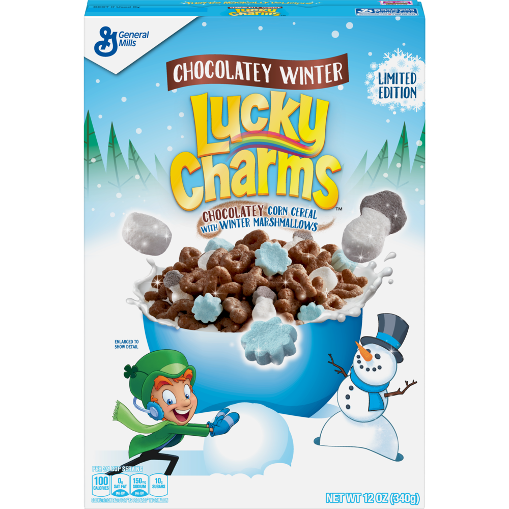 slide 1 of 1, General Millsi Winter Lucky Charms Cho, 12 oz