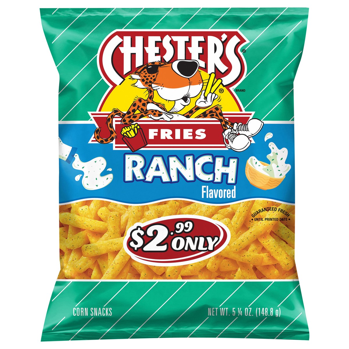 slide 6 of 8, Chester's Fries Corn And Potato Snacks Ranch Flavored 5 1/4 Oz, 5.25 oz