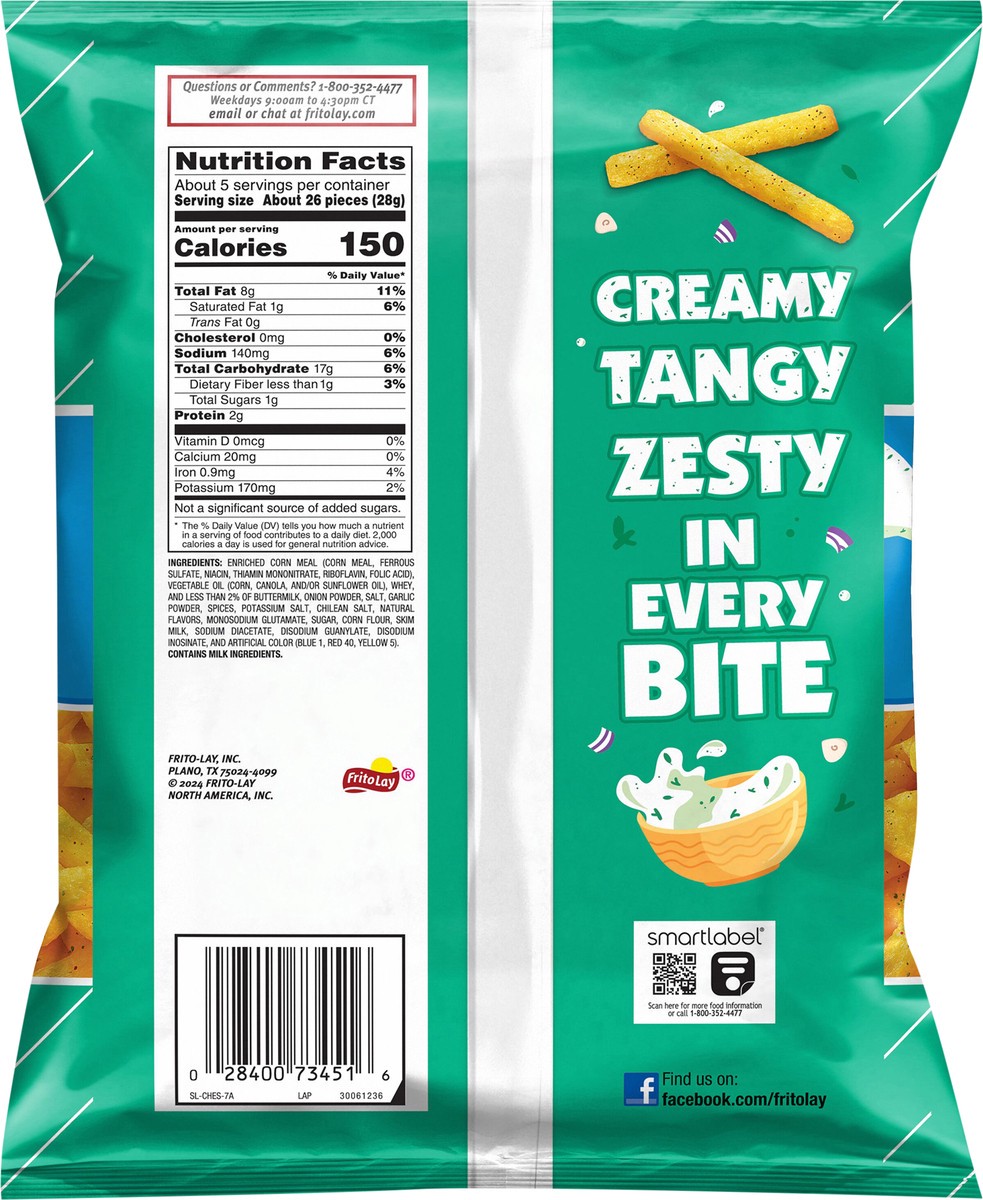 slide 4 of 8, Chester's Fries Corn And Potato Snacks Ranch Flavored 5 1/4 Oz, 5.25 oz