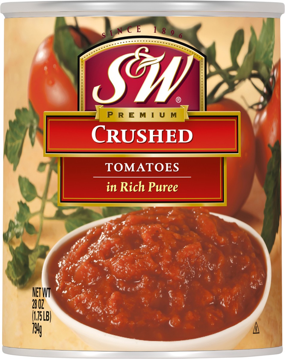 slide 1 of 7, S&W Premium Crushed Tomatoes 28 oz, 28 oz