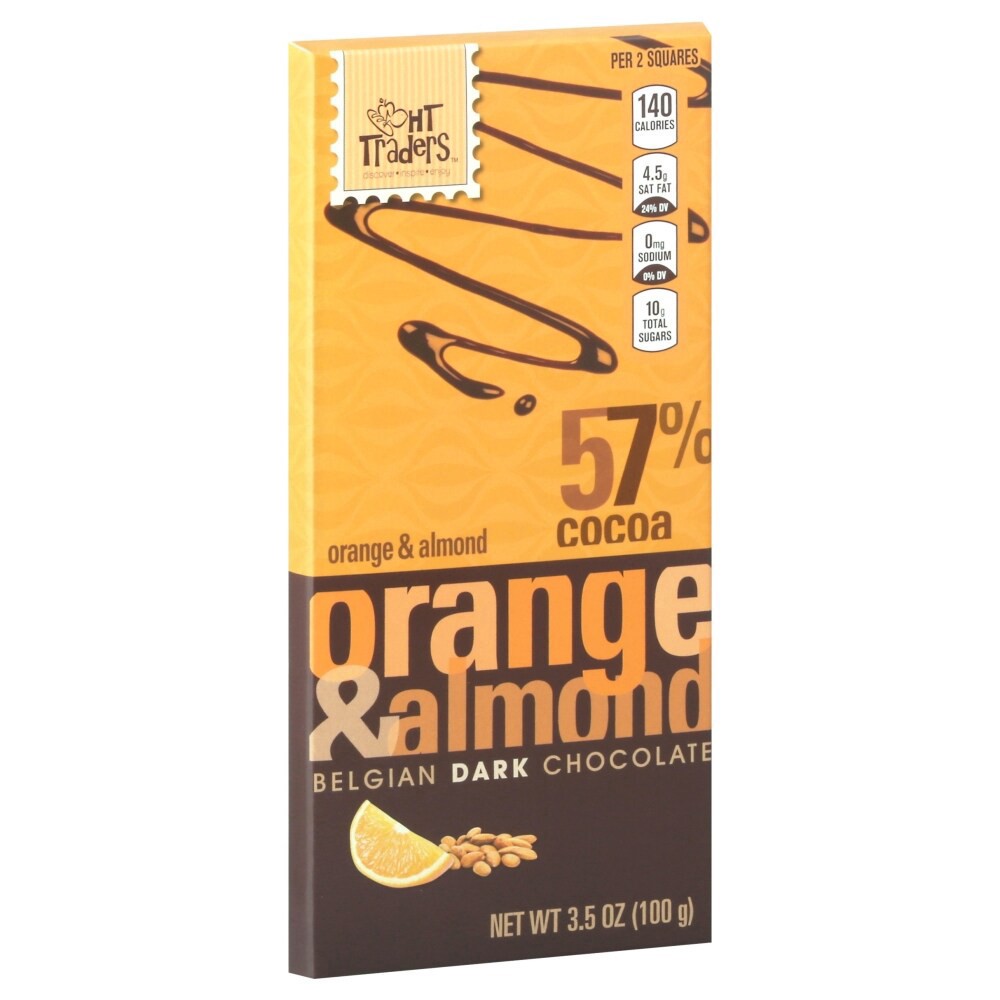 slide 2 of 2, HT Traders™ Orange & Almond Belgian Dark Chocolate, 3.5 oz