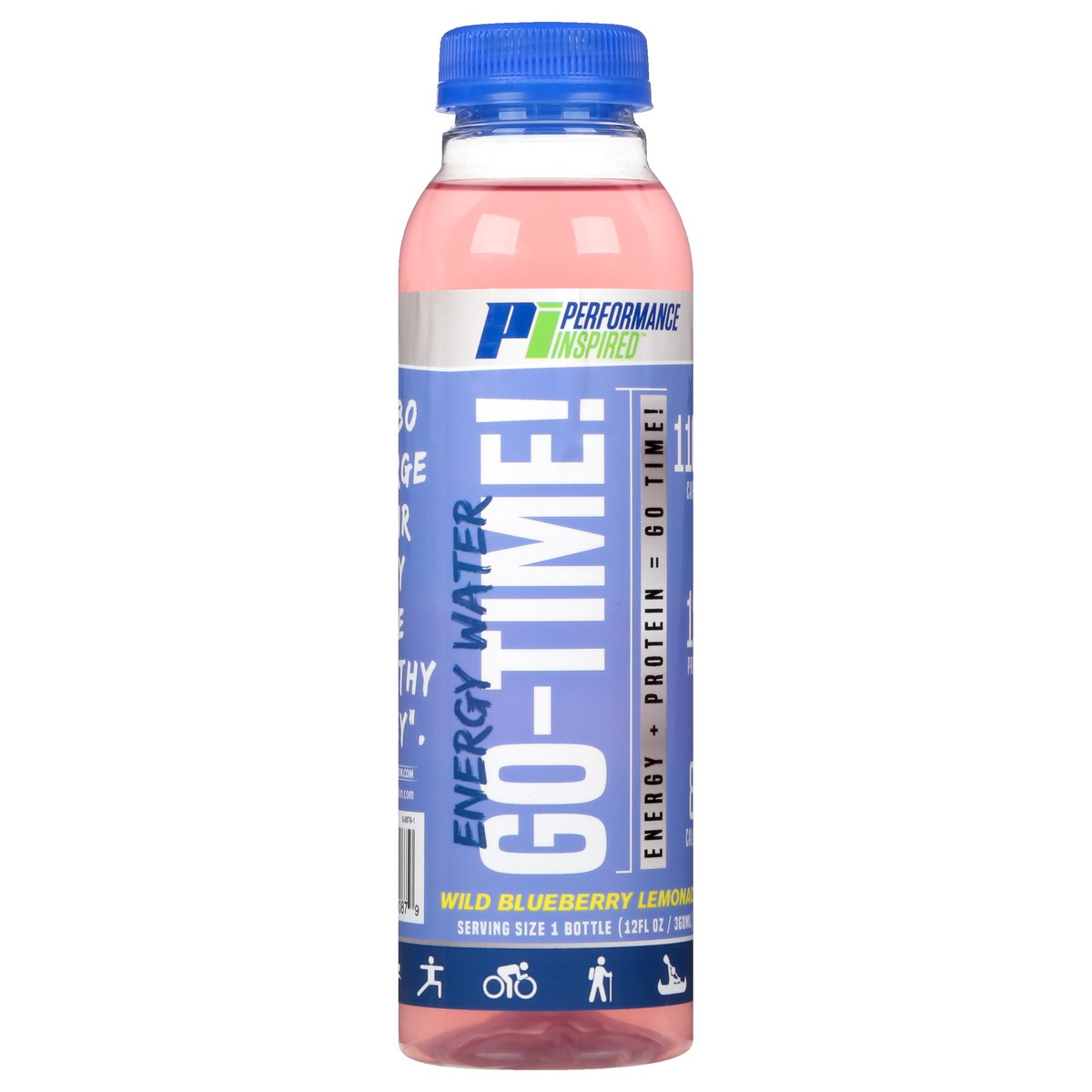 slide 2 of 13, Performance Inspired Nutrition Go-Time Wild Blueberry Lemonade Energy Water - 12 fl oz, 12 fl oz