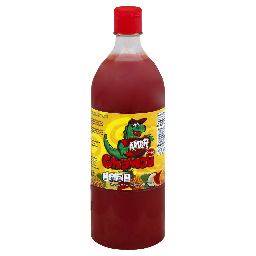 slide 1 of 4, Amor Chamoy Hot Sauce, 33 oz
