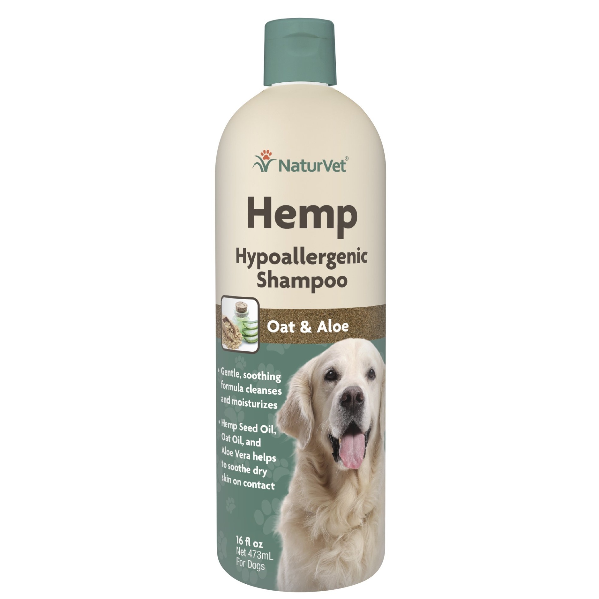 slide 1 of 1, NaturVet Hemp Hypoallergenic Shampoo for Dogs, 16 fl oz