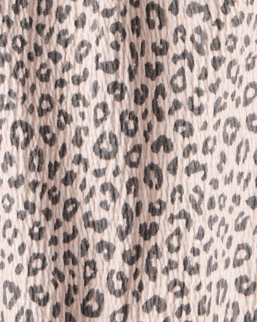 slide 3 of 5, Carter's Carters Baby Girl 2-Piece Leopard Leopard Print Long-Sleeve Dress Set Grey/Brown NB, 2 pc