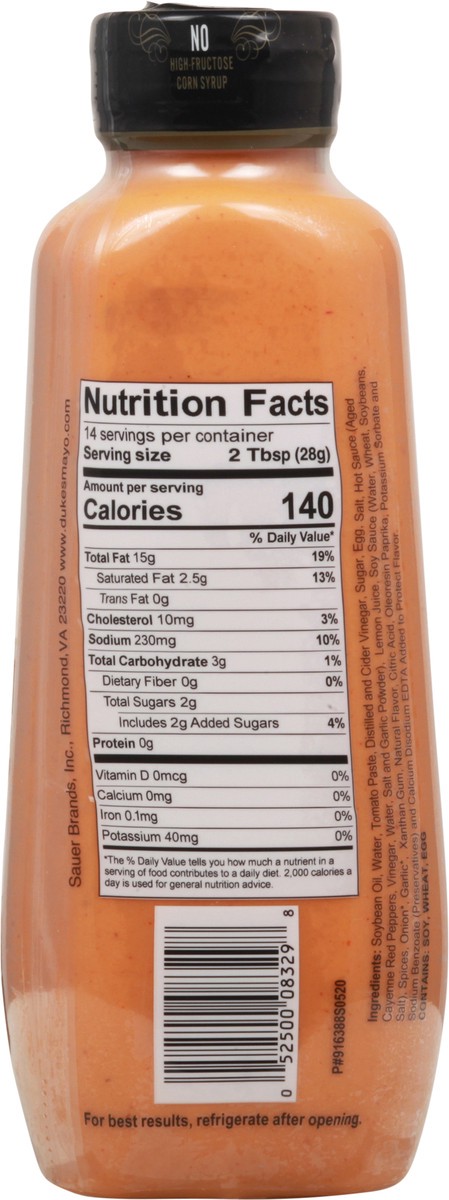 slide 8 of 14, Duke's Mississippi Comeback Southern Sauces 14 fl oz, 14 oz