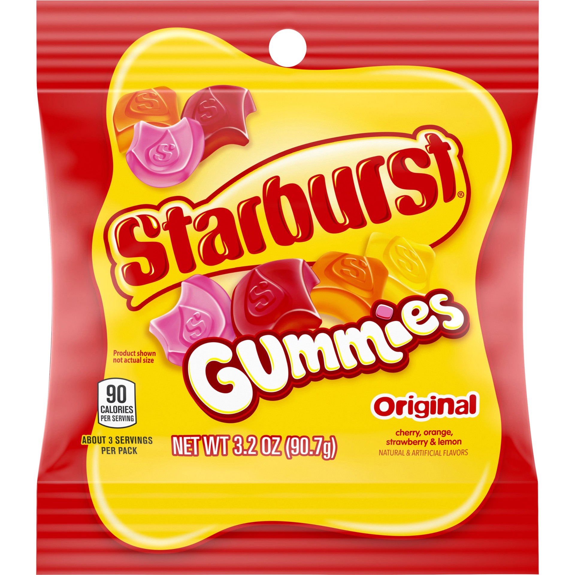 slide 1 of 4, Starburst Original Gummies Candy Bag, 3.2 ounce, 3.2 oz