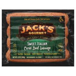 Jack's Gourmet Kosher Sweet Italian Cured Beef Sausage