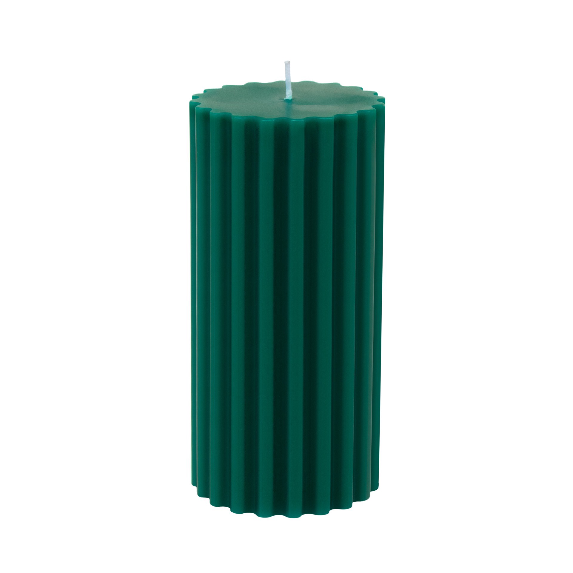 slide 3 of 4, Green With Red Bow Balsam Forest Scented Pillar Candle By Ashland, 3 in x 6 in