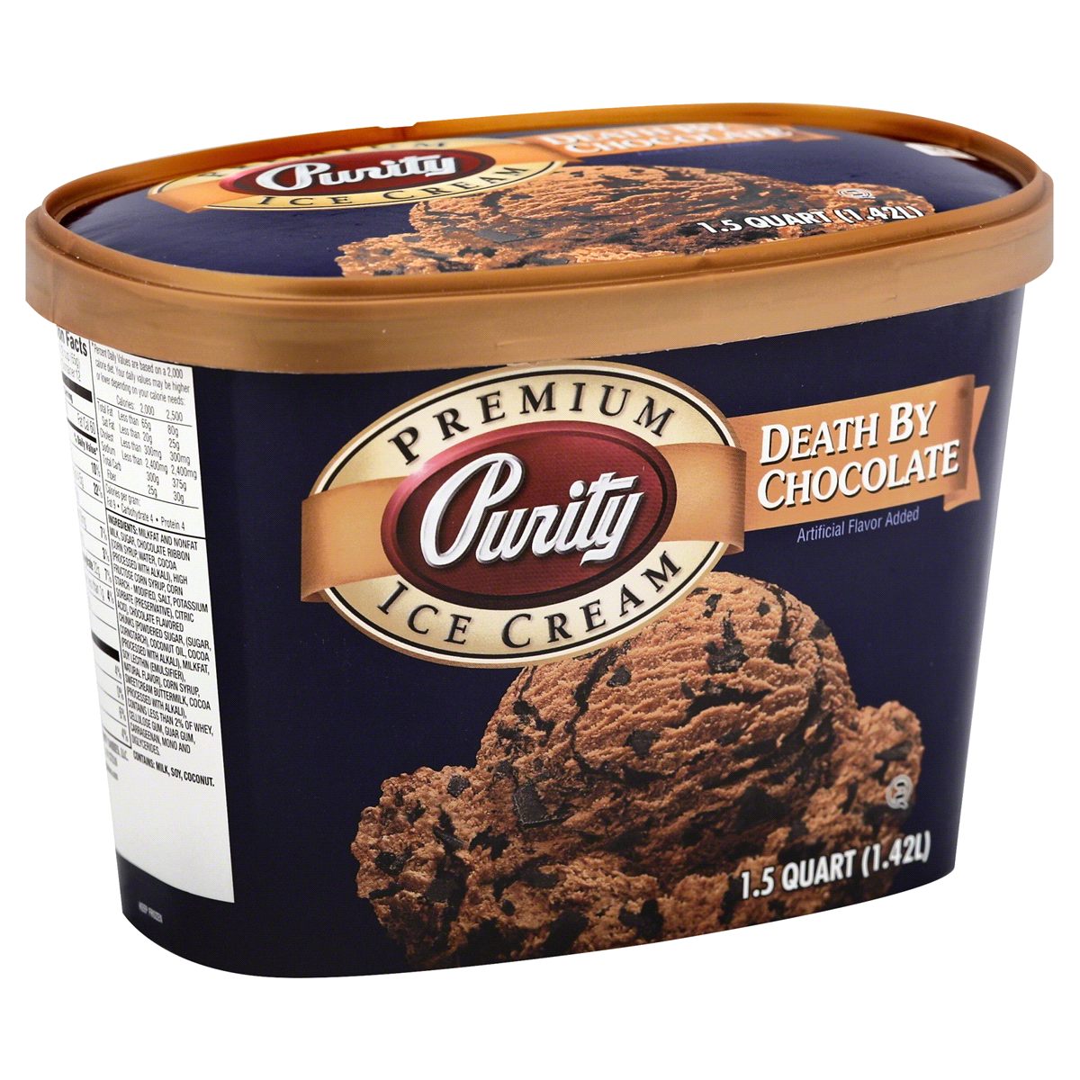 slide 1 of 1, Purity Death By Chocolate Ice Cream, 1.5 qt