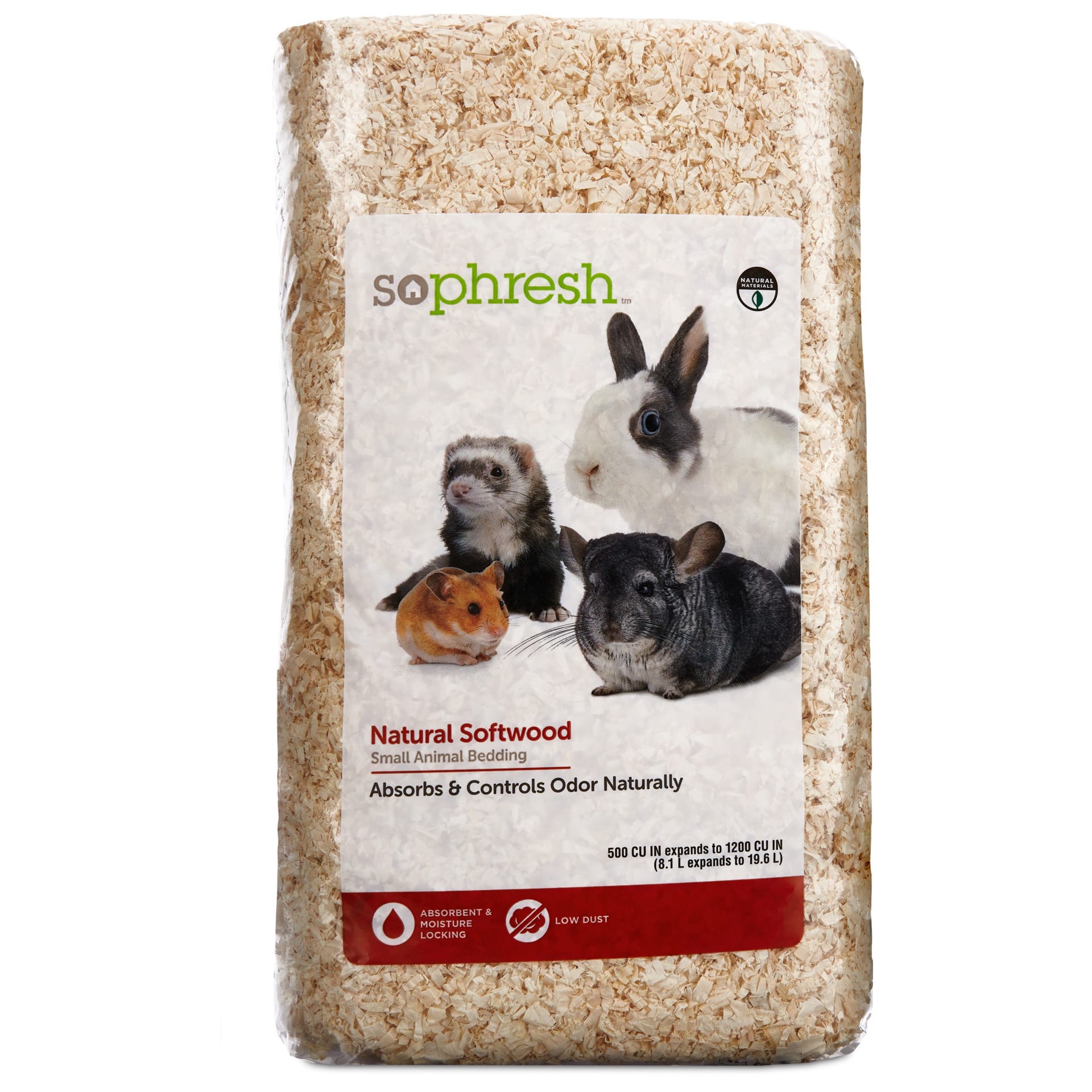 slide 1 of 1, So Phresh Natural Softwood Small Animal Bedding, 8.1 liter