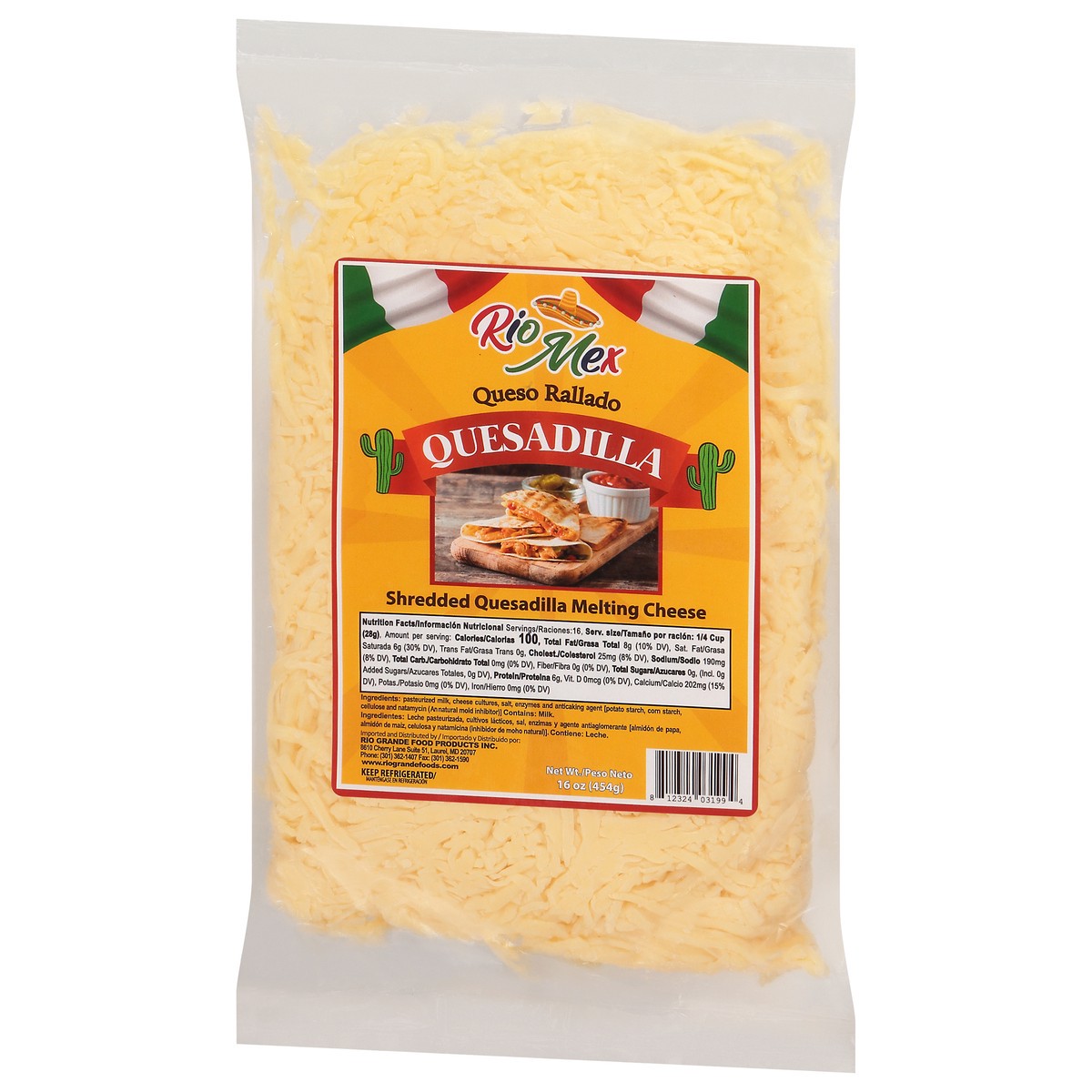 slide 6 of 11, Rio Mex Quesadilla Shredded Melting Cheese 16 oz, 16 oz