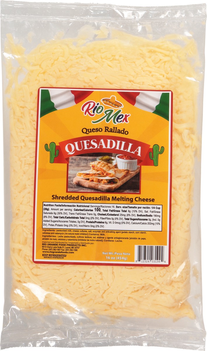 slide 3 of 11, Rio Mex Quesadilla Shredded Melting Cheese 16 oz, 16 oz