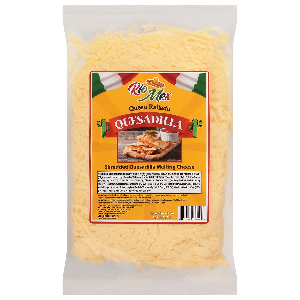 slide 9 of 11, Rio Mex Quesadilla Shredded Melting Cheese 16 oz, 16 oz