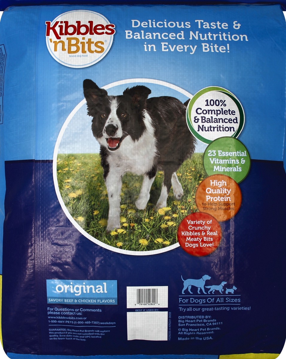 slide 6 of 6, Kibbles 'n Bits Original Savory Beef & Chicken Flavors Dry Dog Food, Bonus Bag, 496 oz