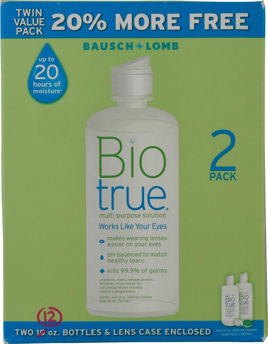 slide 1 of 12, Biotrue 2 Pack Multi-Purpose Solution 2 ea, 2 ct