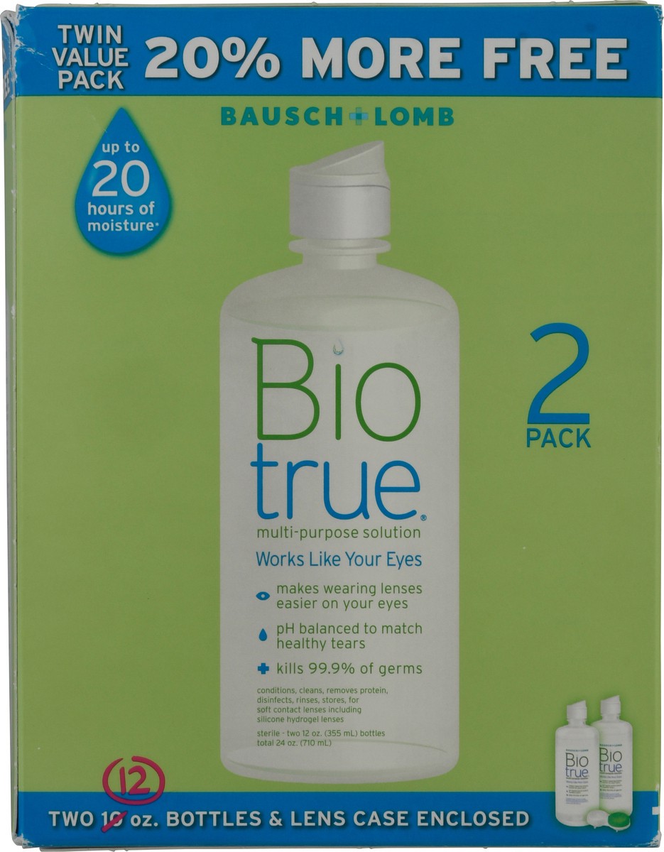 slide 11 of 12, Biotrue 2 Pack Multi-Purpose Solution 2 ea, 2 ct