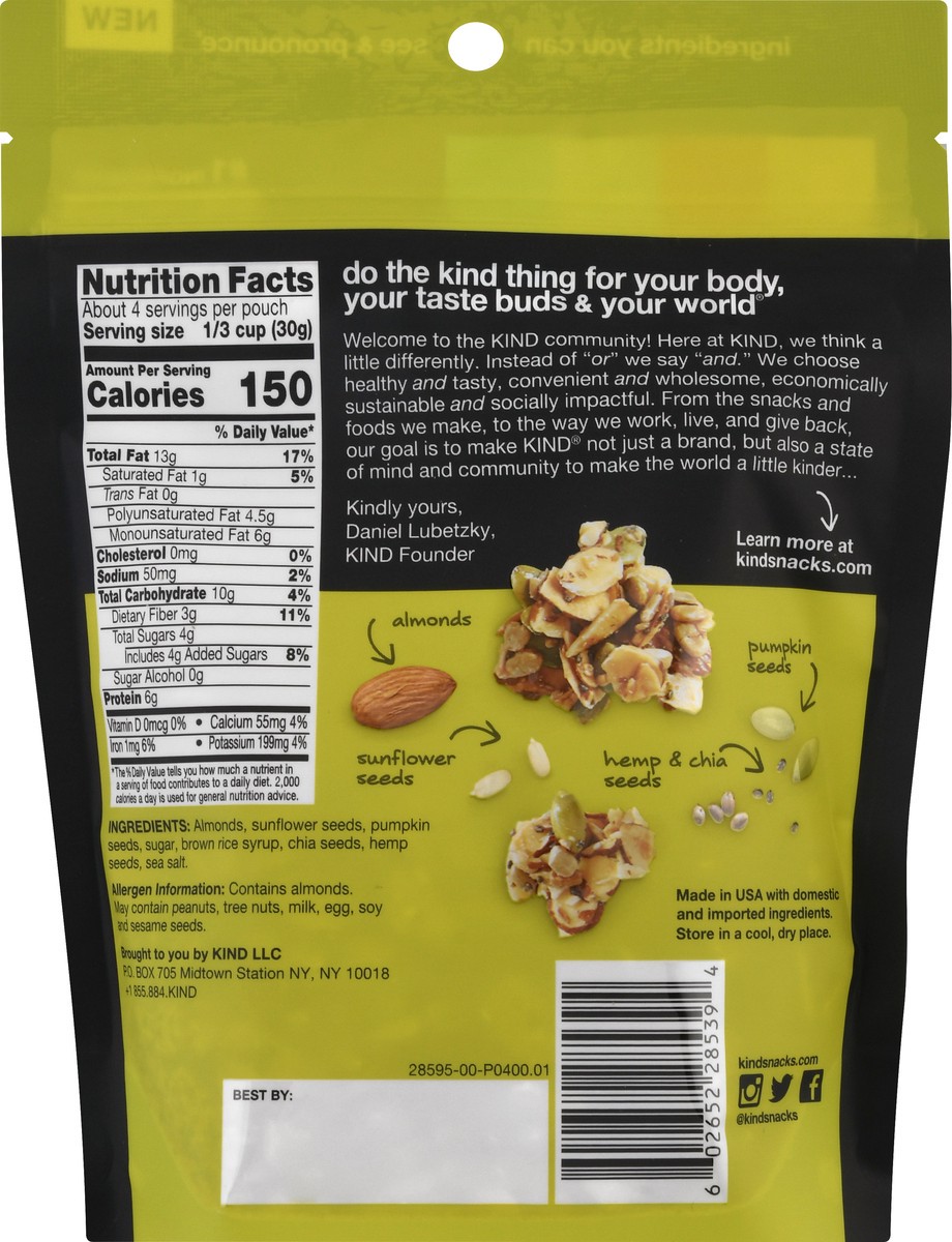 slide 9 of 13, KIND Almond Pumpkin Chia Nuts & Seeds Clusters 4 oz, 4 oz