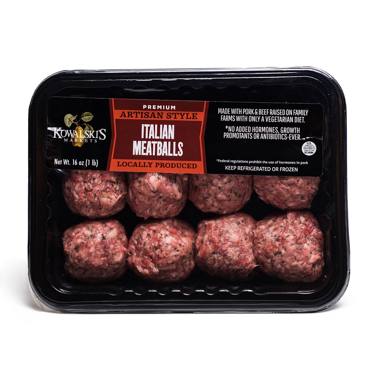 slide 1 of 1, Kowalski's Fresh Italian Meatballs, 16 oz