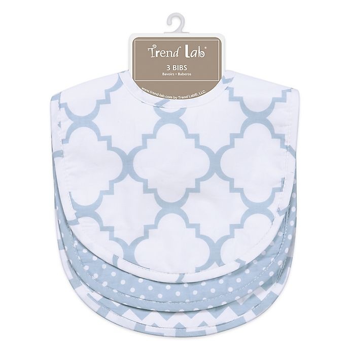 slide 1 of 2, Trend Lab Bib Set - Blue Sky, 3 ct