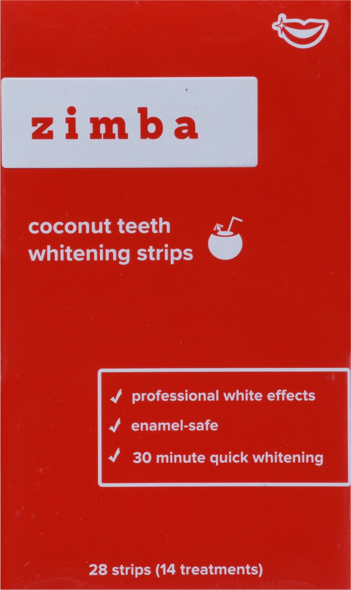 slide 6 of 9, Zimba Coconut Teeth Whitening Strips 28 ea, 28 ct