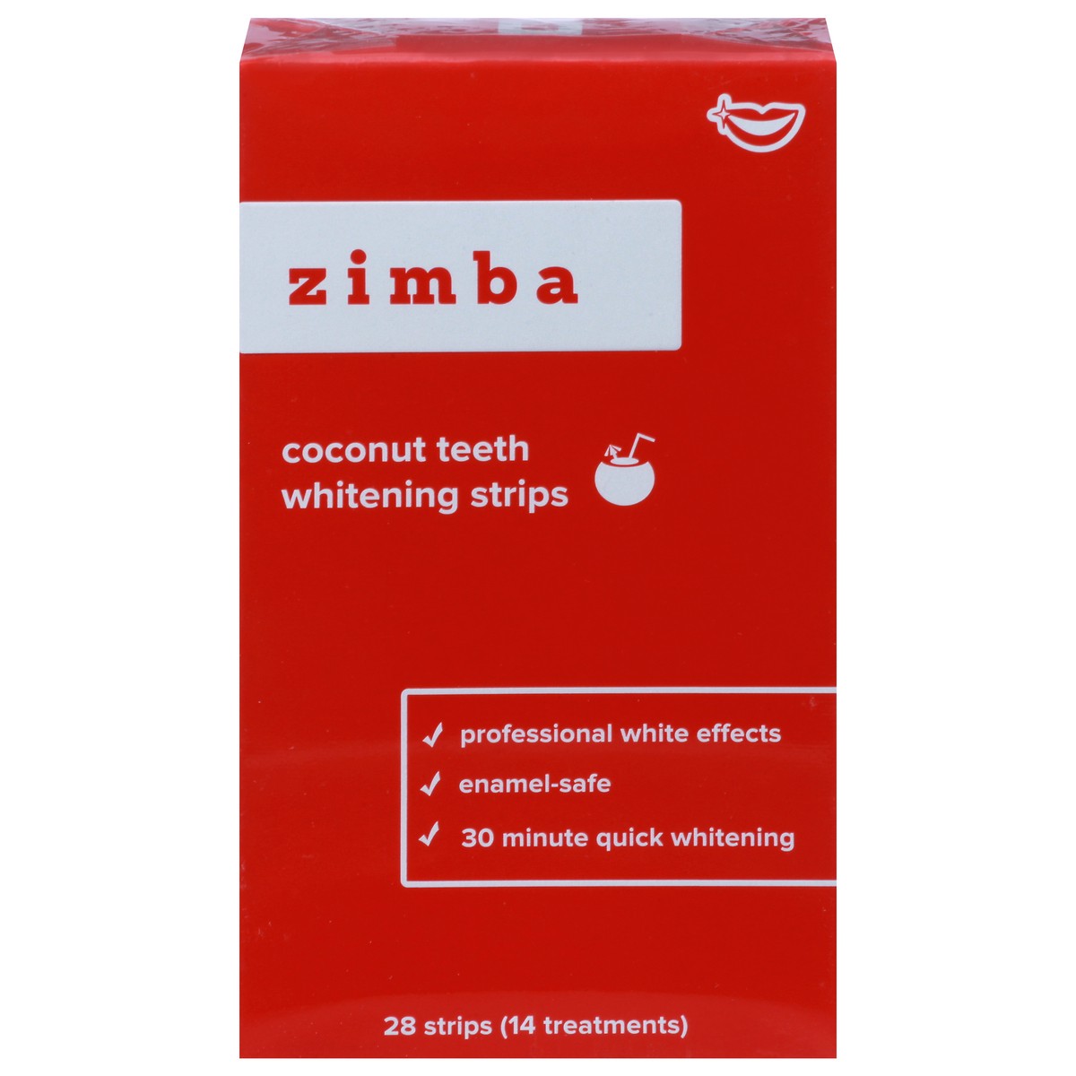 slide 1 of 9, Zimba Coconut Teeth Whitening Strips 28 ea, 28 ct