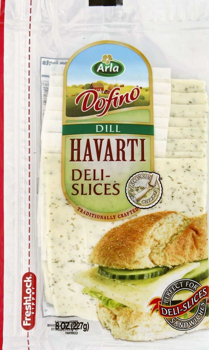 slide 3 of 3, Dofino Havarti Dill Sliced, 8 oz