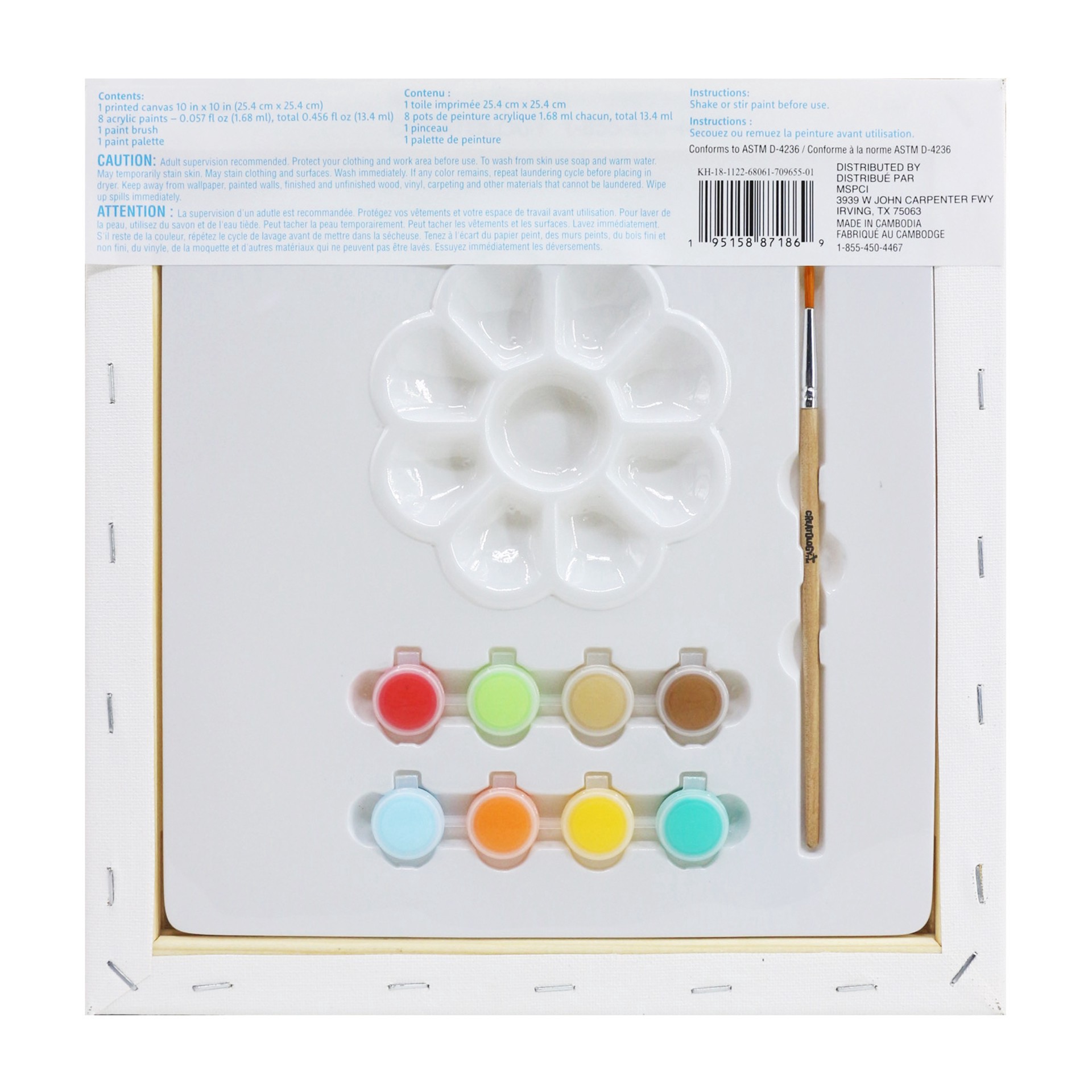 slide 4 of 5, Dinosaur Canvas Painting Kit By Creatology, 10 in x 10 in
