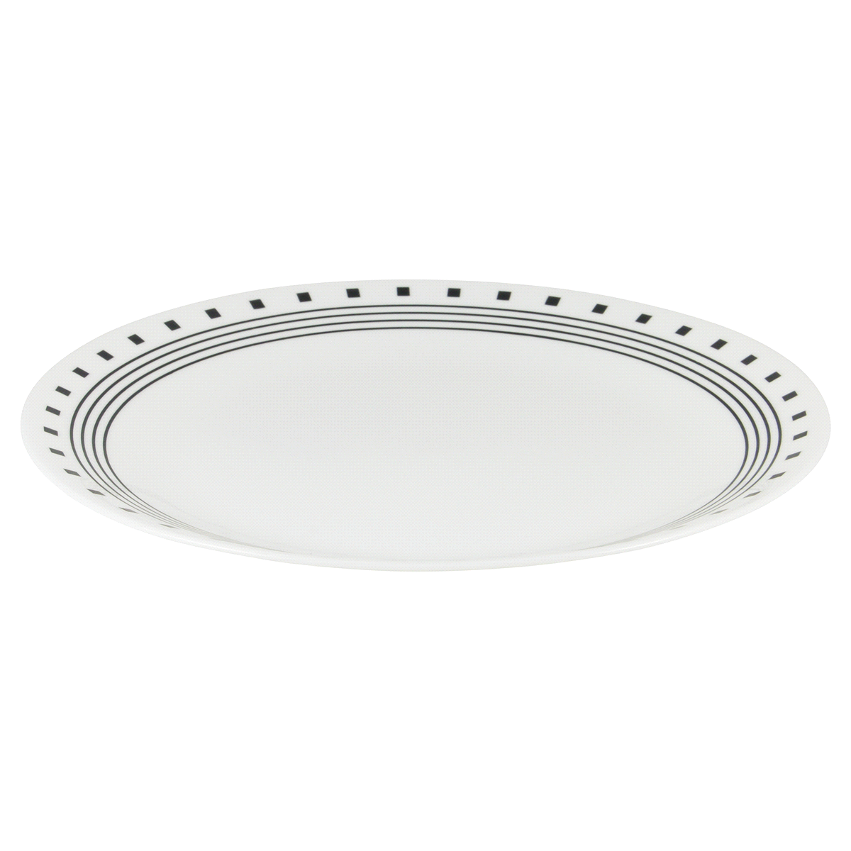 slide 1 of 9, Corelle Livingware City Block Dinner Plate - White/Black, 10.25 in