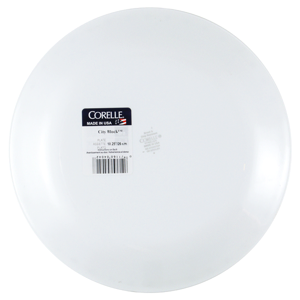 slide 8 of 9, Corelle Livingware City Block Dinner Plate - White/Black, 10.25 in