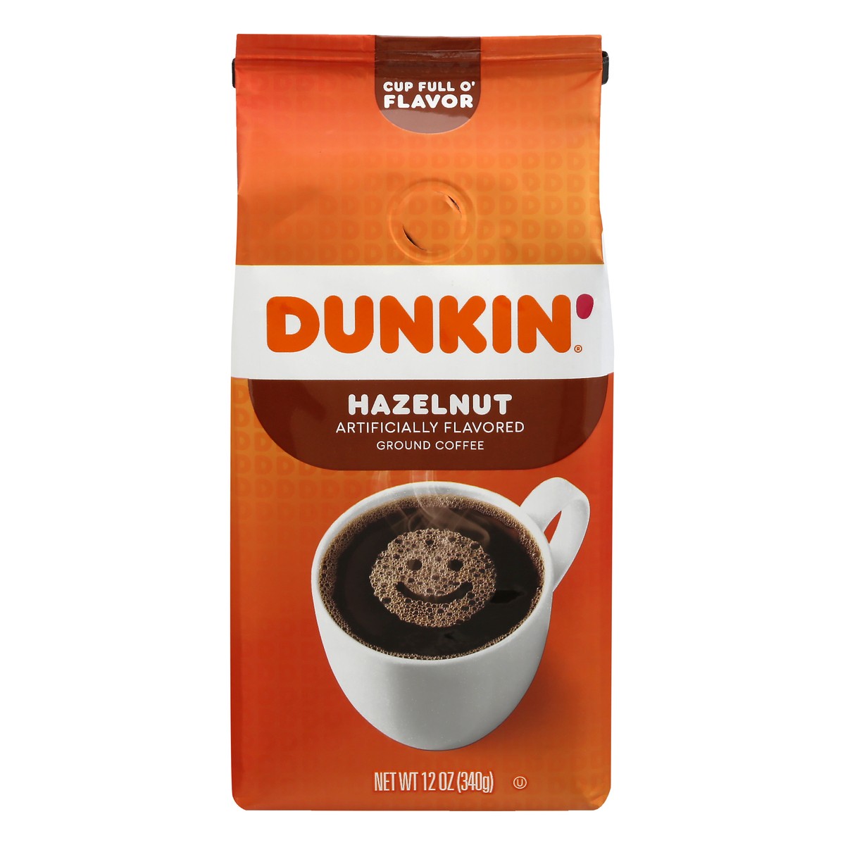 slide 1 of 4, Dunkin' Hazelnut Light Roast Ground Coffee, 12 oz