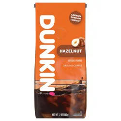 Dunkin'' Dunkin'’ Hazelnut Artificially Flavored Ground Coffee, 12 Oz. Bag