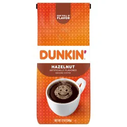 Dunkin'' Dunkin’ Hazelnut Artificially Flavored Ground Coffee, 12 Oz. Bag