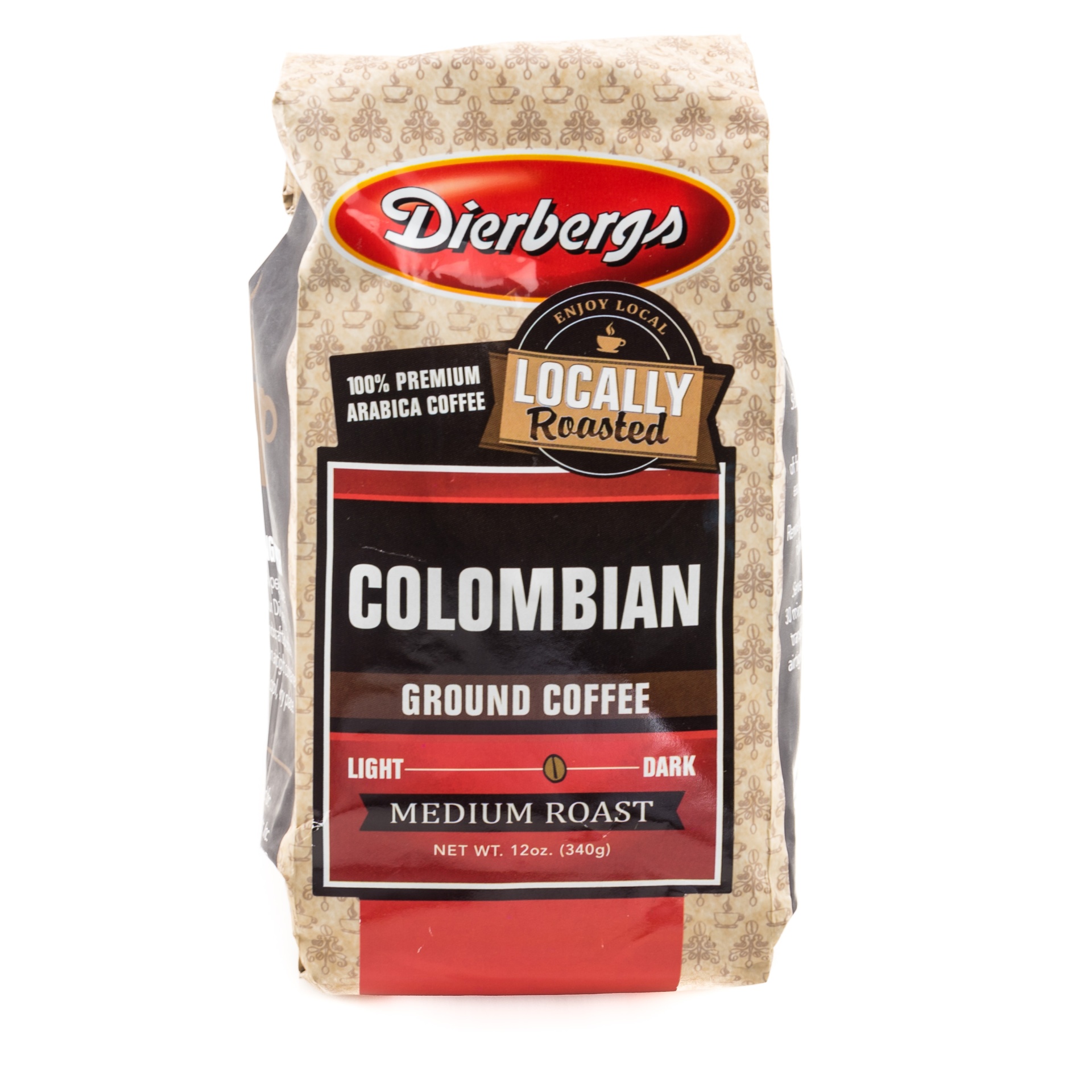 slide 1 of 1, Dierbergs Colombian Supreme Ground Coffee, 12 oz