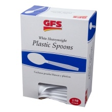 slide 1 of 1, GFS White Plastic Spoons, 150 ct