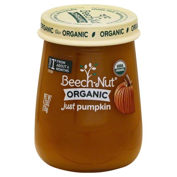 slide 1 of 1, Beech-Nut Organic Just Pumpkin, 4.25 oz