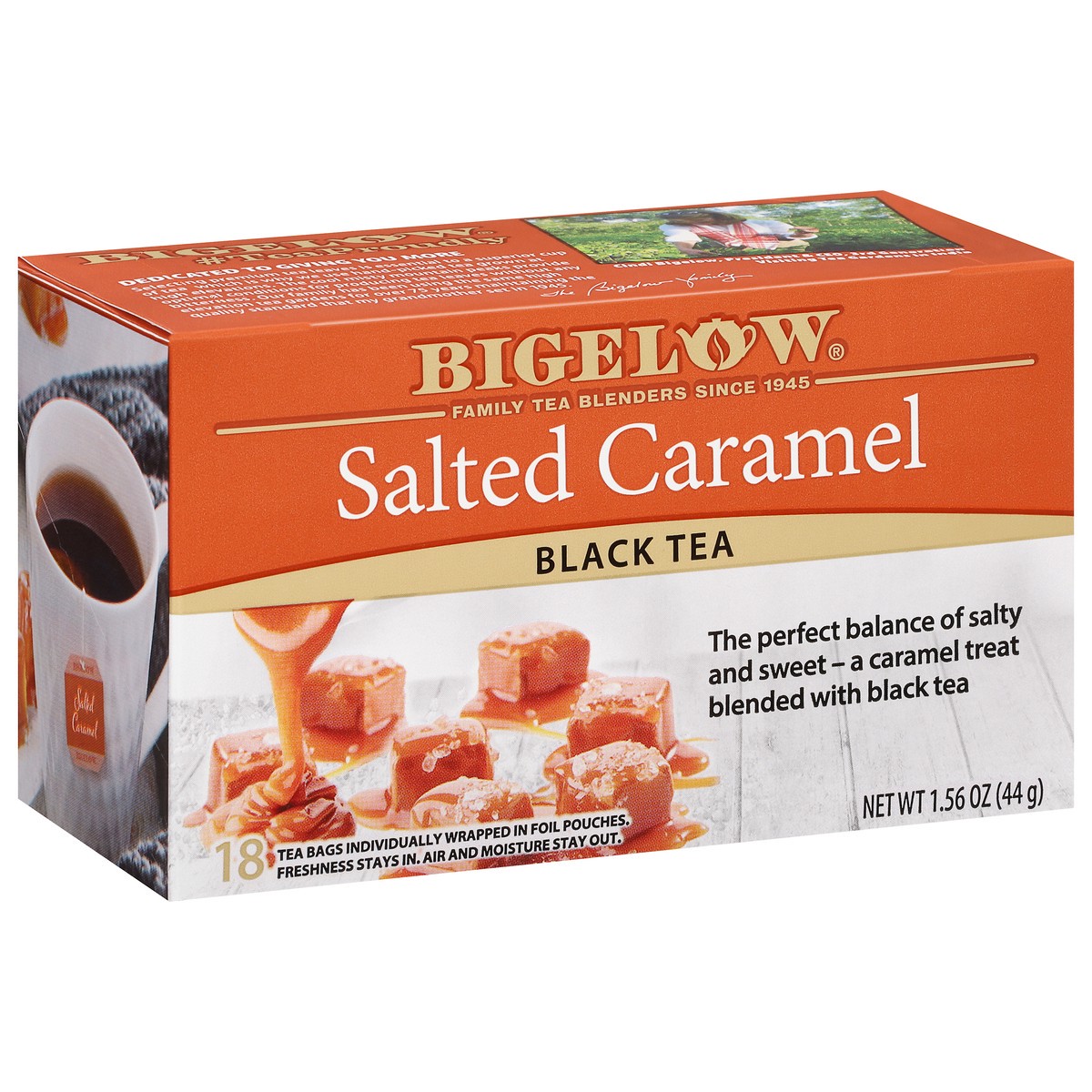 slide 9 of 9, Bigelow Salted Caramel Black Tea 18 Tea Bags, 1.56 oz