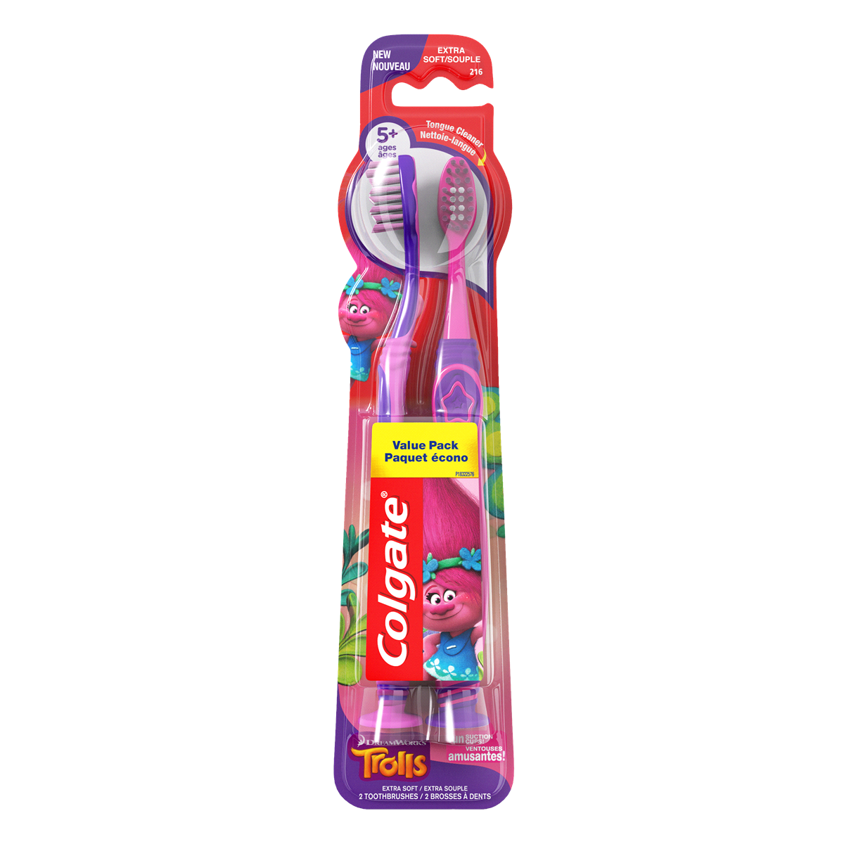 slide 1 of 2, Colgate Kids Trolls Manual Toothbrush, 2 ct