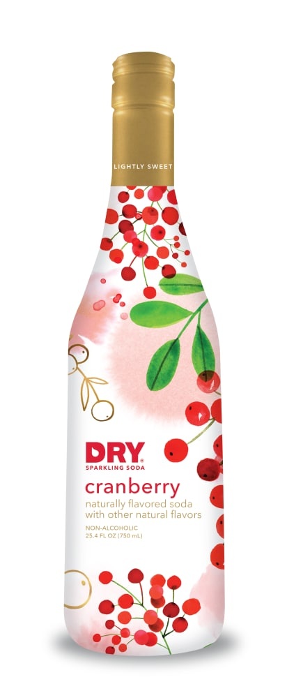 slide 1 of 1, DRY Non-Alcoholic Botanical Bubbly Cranberry Sparkling Soda 25.4 fl oz, 25.4 fl oz