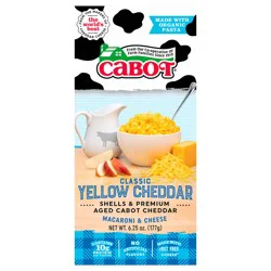 Cabot Yellow Cheddar Mac & Cheese Shells - 6.25 oz