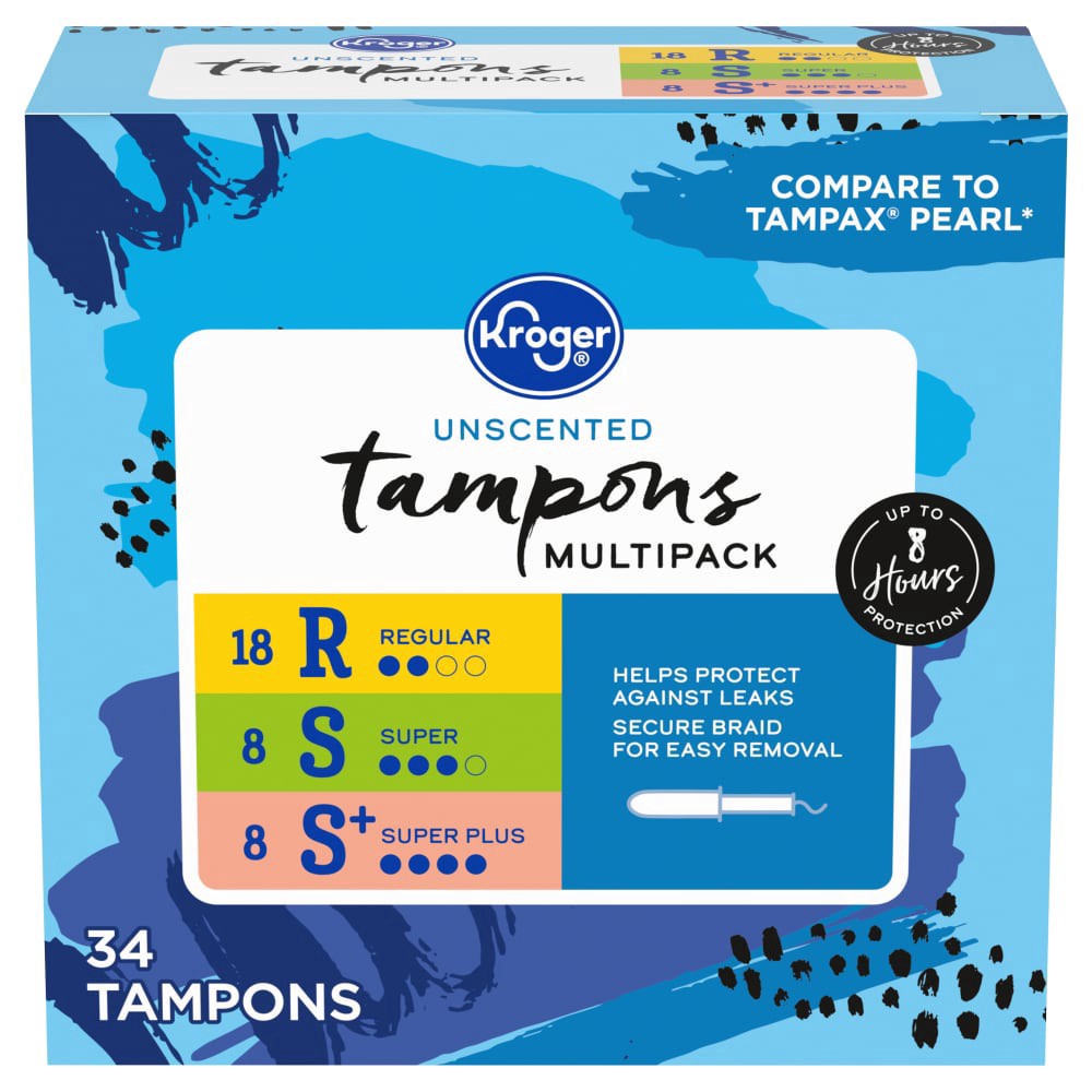slide 1 of 1, Kroger® Tampons Multipack, 34 ct