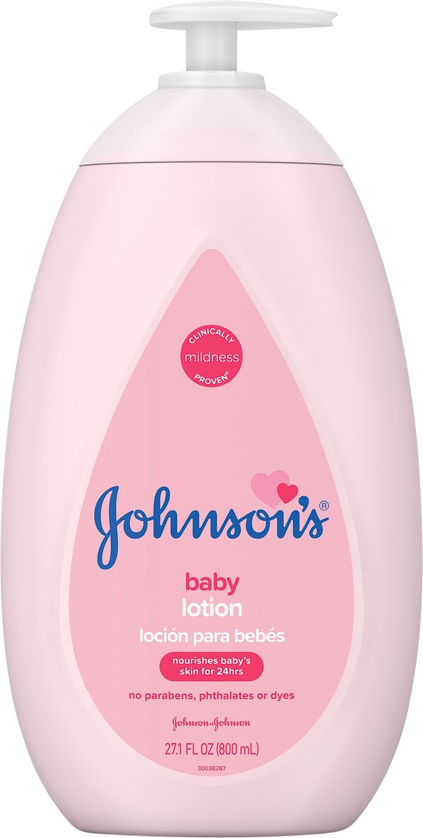 slide 5 of 7, Johnson's Moisturizing Mild Pink Baby Body Lotion, Coconut Oil for Delicate Skin, Hypoallergenic - 27.1 fl oz, 27.10 fl oz