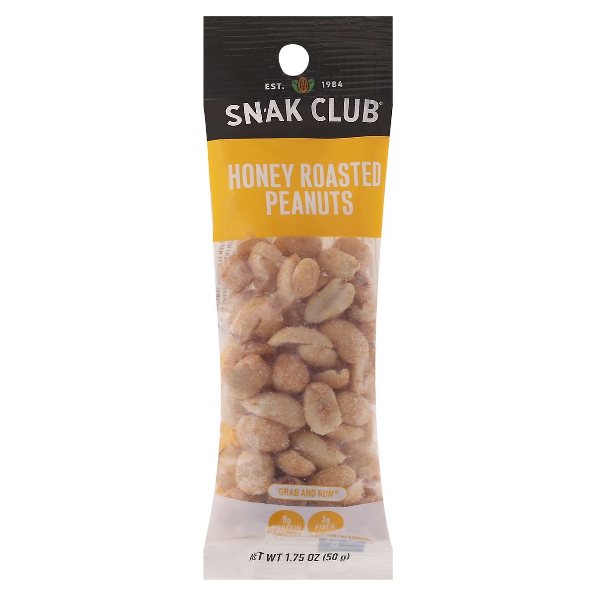 slide 1 of 9, Snak Club Hny Roasted Peanuts, 1.7 oz